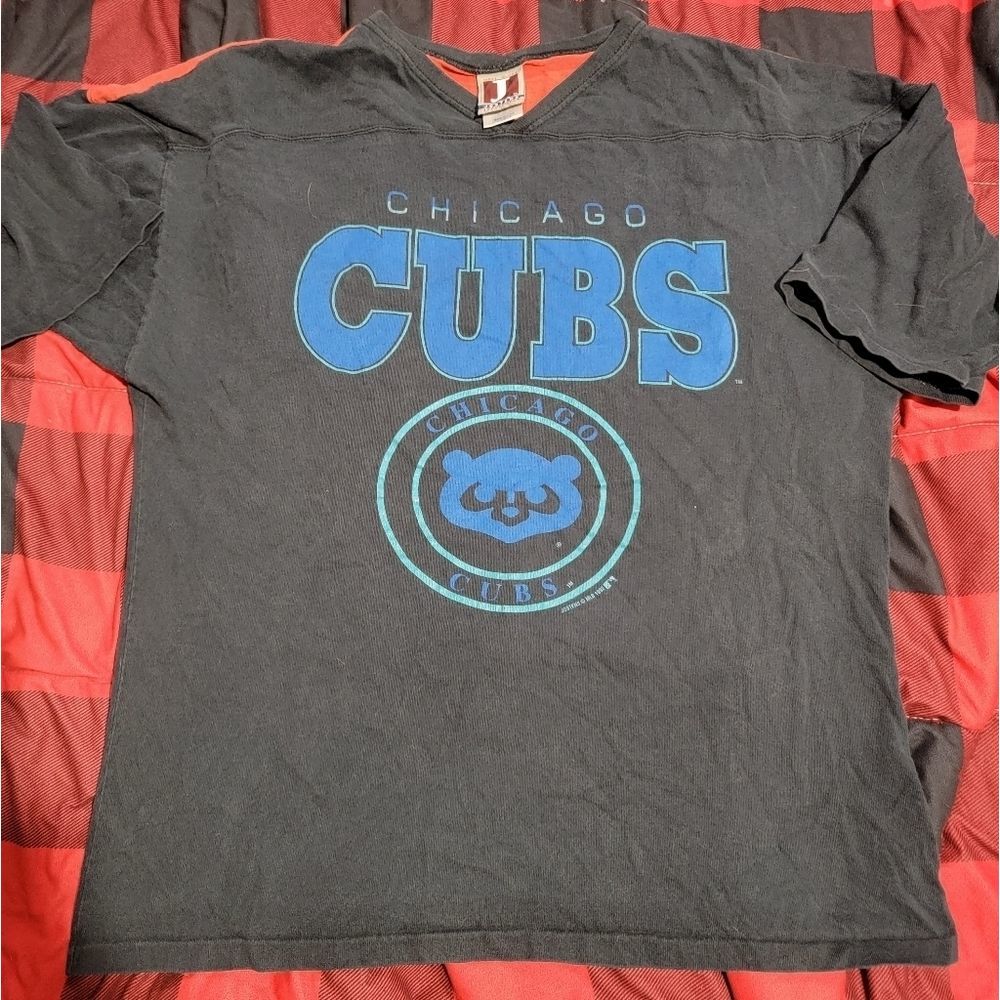 92 Chicago Cubs 3/4 sleeve tee sz L